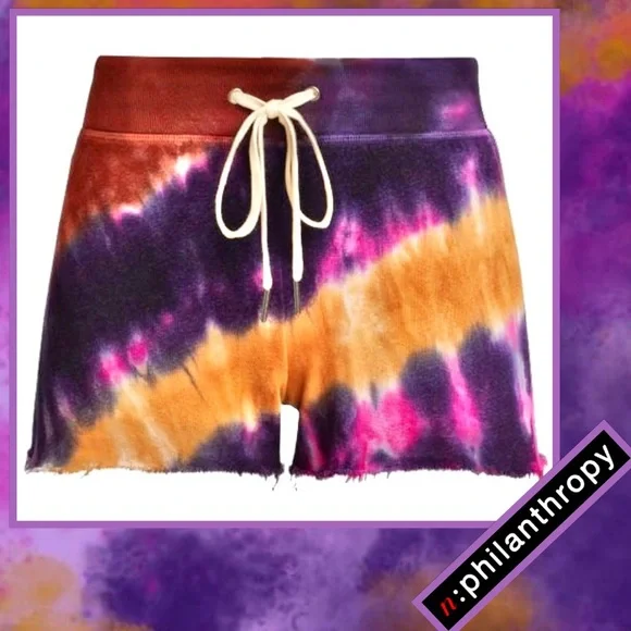 n:Philanthropy Rum Tie-Dye Deconstructed
Shorts in Purple, Red & Gold (Rust) - Picture 6 of 8